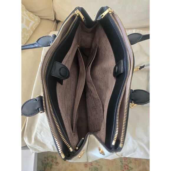 Large Ralph Lauren Lauren Newbury Black Leather Bag Tote Satchel - Picture 8 of 11